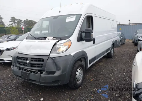 2018 Ram Promaster 3500 Cargo Van High Roof 159 Wb Ext из США, поврежденный, VIN 3C6URVJG7JE128140